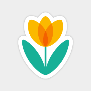 Yellow Tulip in White by Suzie London Sticker